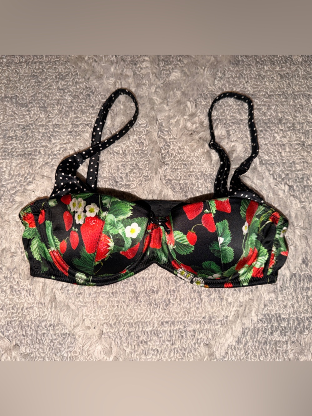 Fleur du mal Strawberry Balconette bra